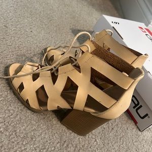 Lace up Charlotte rouse block heels